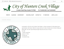 Tablet Screenshot of cityofhunterscreek.com